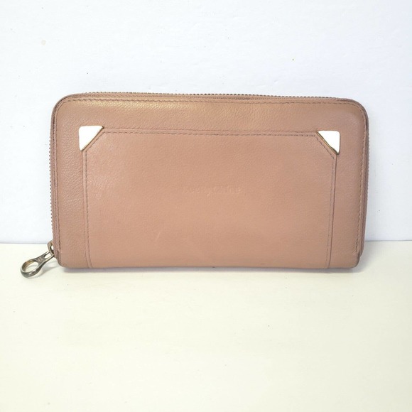 See By Chloe Geniue Leather Zip Around Wallet Beige Light Brown Large Clutch - Picture 1 of 11